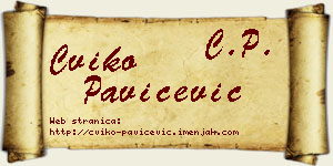 Cviko Pavičević vizit kartica